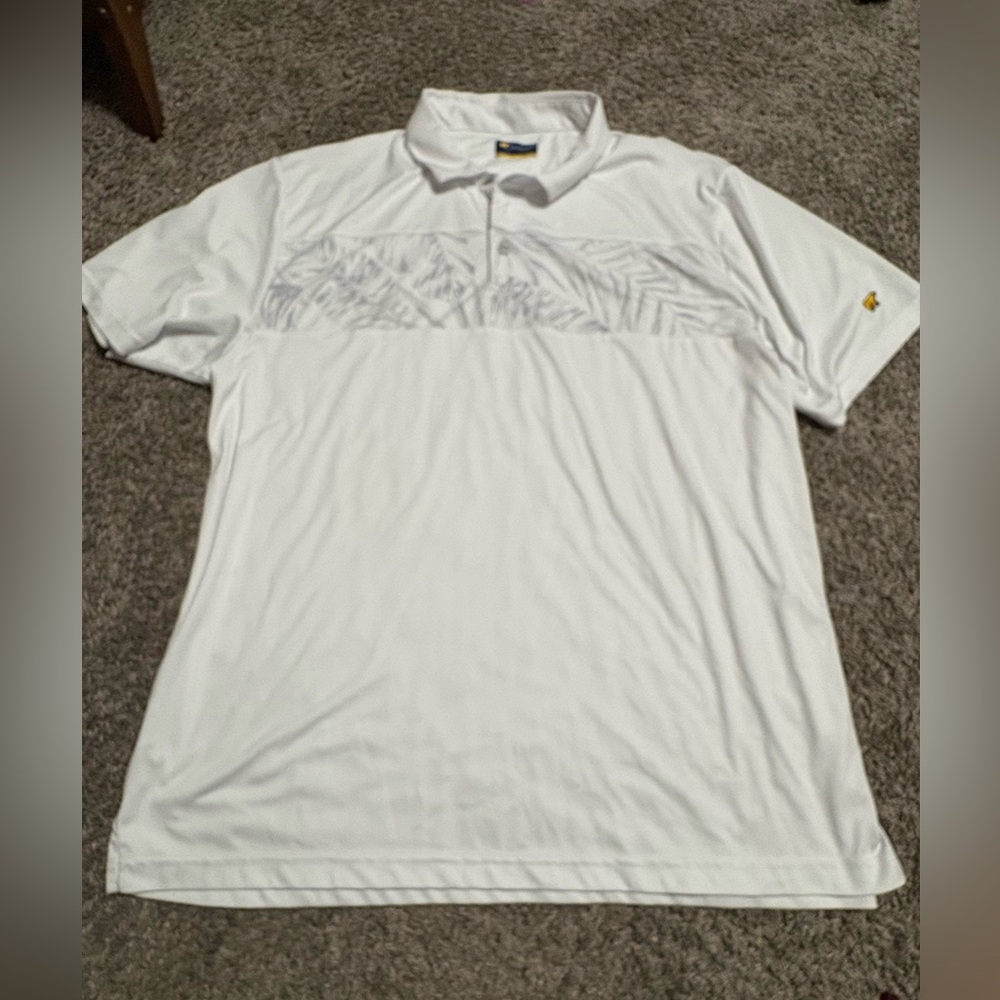 Jack Nicklaus Polo Men’s XXL Shirt‎ White Gray Golf Tropical Breathable Casual